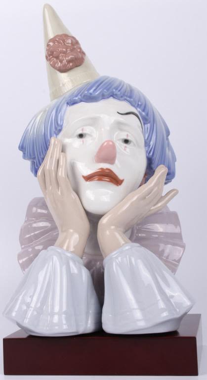 Lot 11710: LLADRO #5129 CLOWNS HEAD PORCELAIN FIGURINE