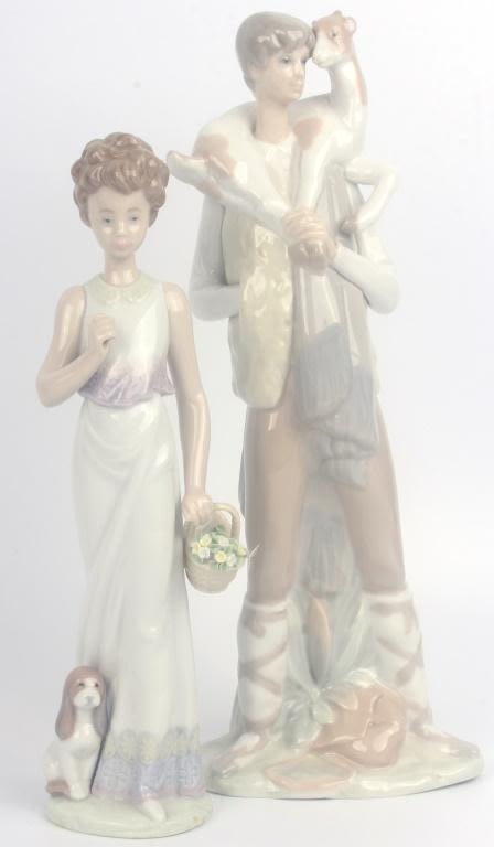 Lot 11727: LLADRO GARDEN CLASSIC & BOY W/ GOAT FIGURINES