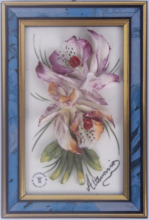 Lot 11741: CAPODIMONTE ITALIAN PORCELAIN WALL PLAQUE