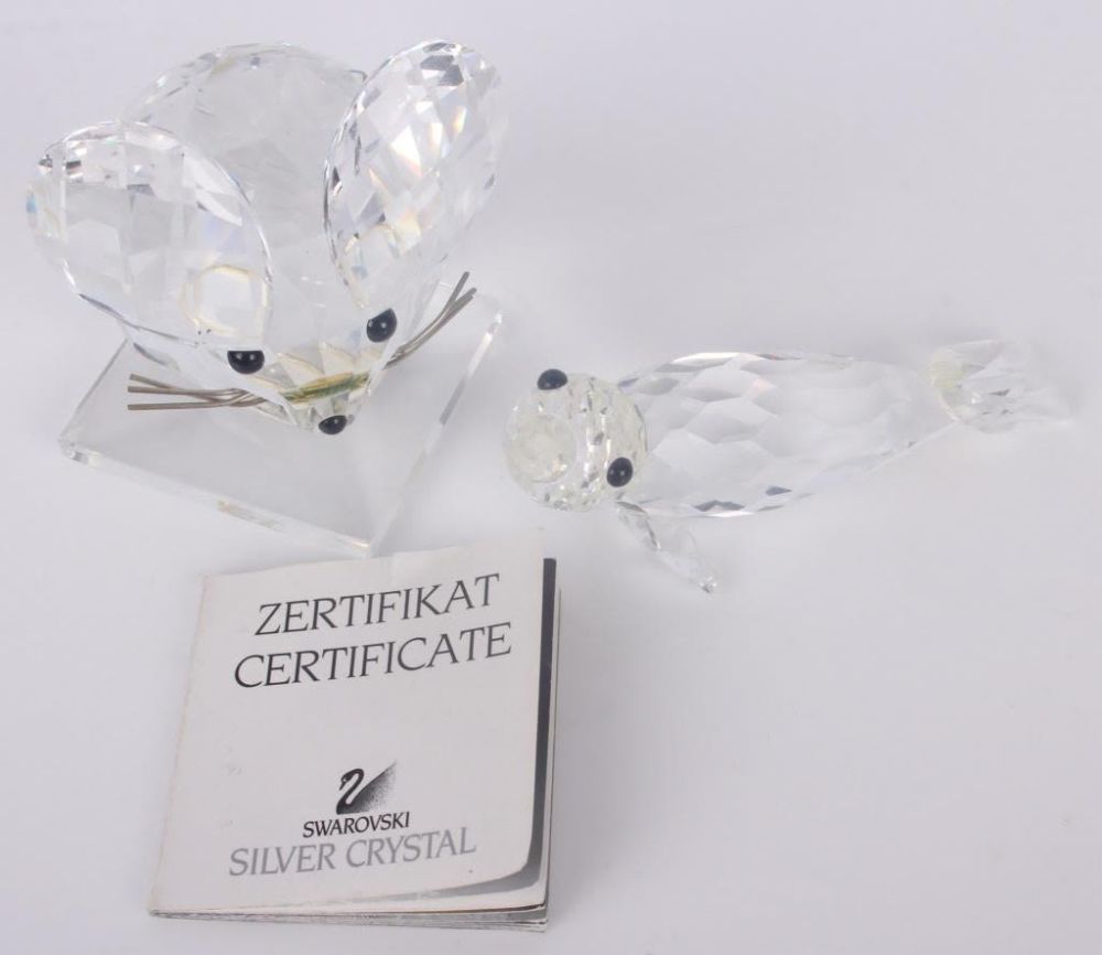 Lot 11767: SWAROVSKI CRYSTAL ANIMAL SCULPTURES - LOT OF 2
