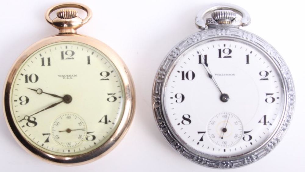 Lot 11787: WALTHAM FUNCTIONAL POCKET WATCHES - LOT OF 2