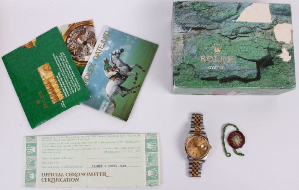Lot 11788: ROLEX OYSTER PERPETUAL 36MM DATEJUST WRISTWATCH