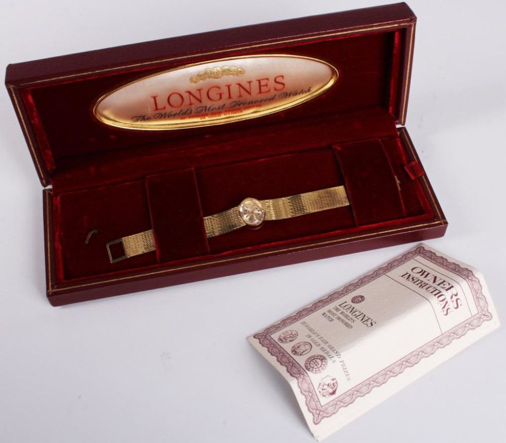 Lot 11789: 14K YELLOW GOLD LONGINES LADIES SWISS WRISTWATCH