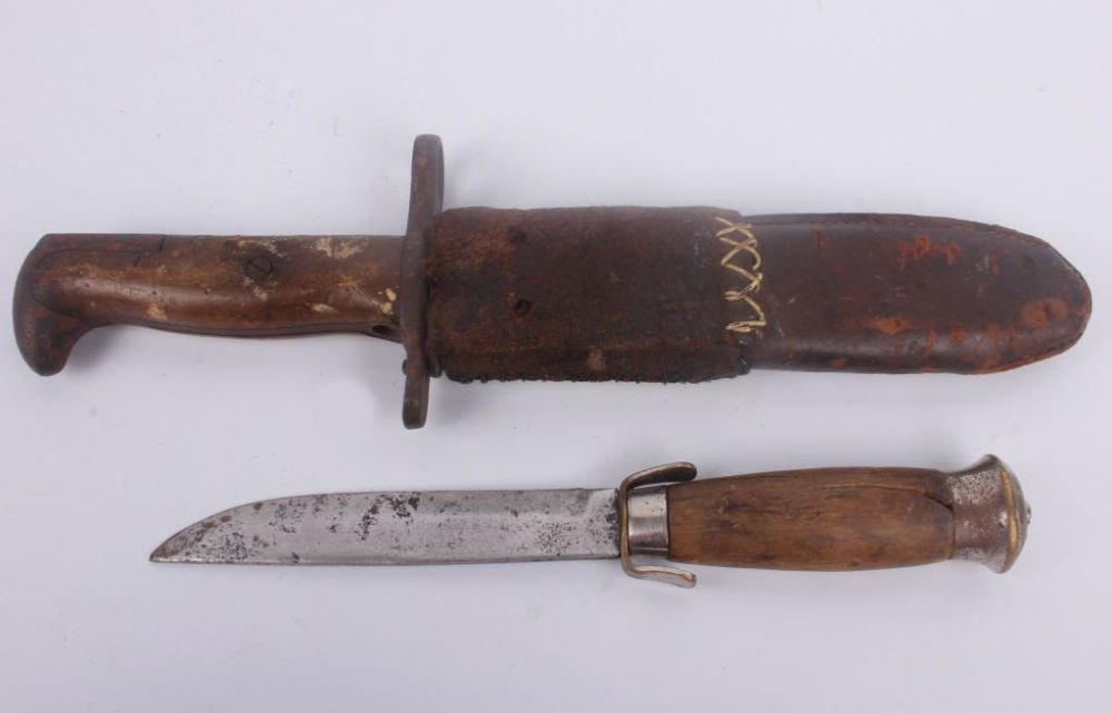 Lot 11806: WWII 1943 AFH M1 BAYONET & VTG K.J.ERIKSSON KNIFE