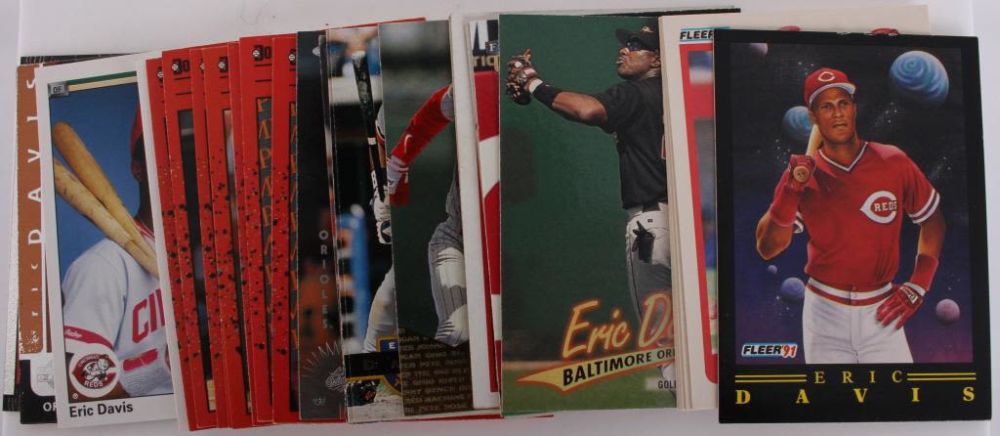 Lot 11853: ERIC DAVIS BASEBALL CARD COLLECTION - LOT OF 38