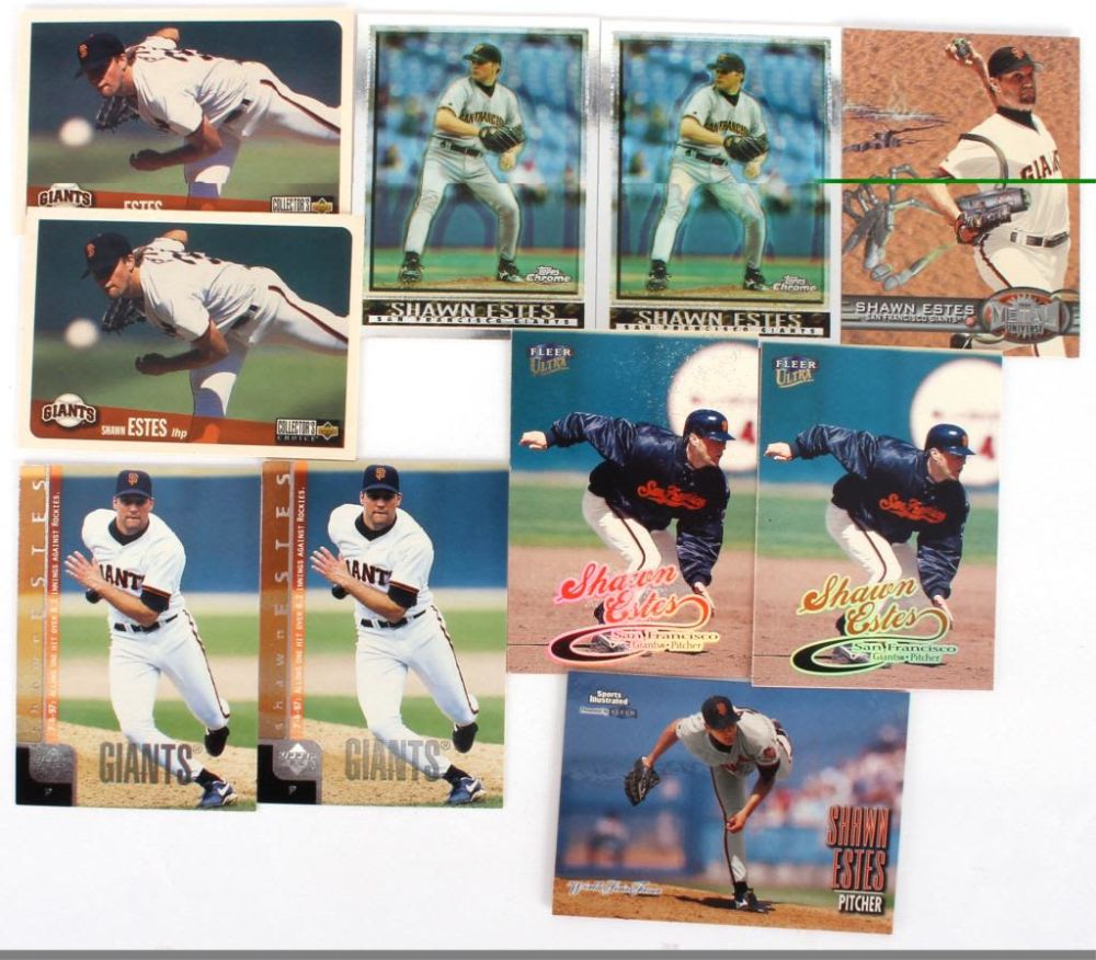 Lot 11854: SHAWN ESTES BASEBALL CARD COLLECTION - LOT OF 10