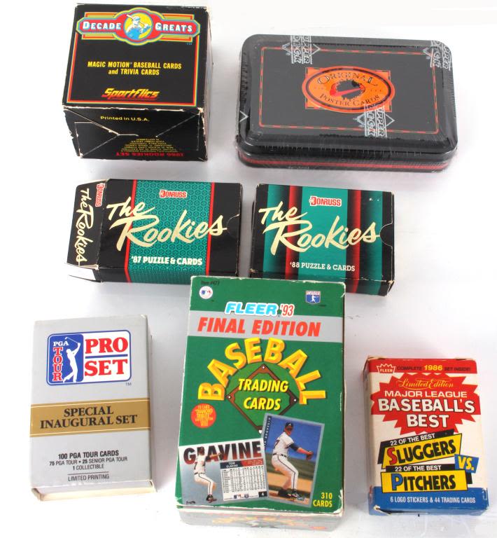 Lot 11859: ASSORTED VINTAGE SPORTS CARD BOXES- LOT OF 6