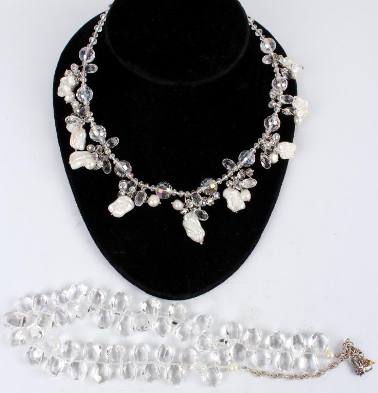 Lot 116189: ASSORTED DESIGNER CRYSTAL NECKLACES - LOT OF 2