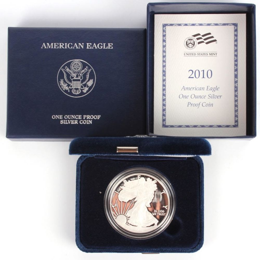 Lot 116205: 2010 AMERICAN EAGLE 1OZ PROOF .999 FINE SILVER