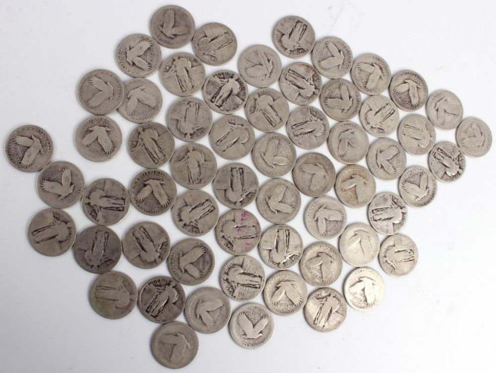 Lot 116214: CIRCULATED ASSORTED LIBERTY QUARTERS - LOT OF 59