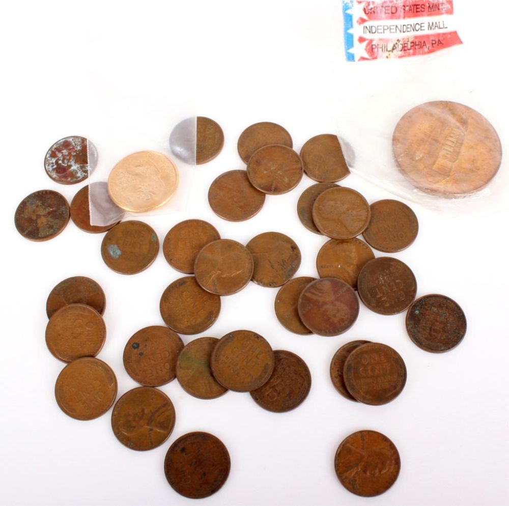 Lot 116239: WHEAT PENNYS, SOUTH CAROLINA QUARTER, & MEDALLION