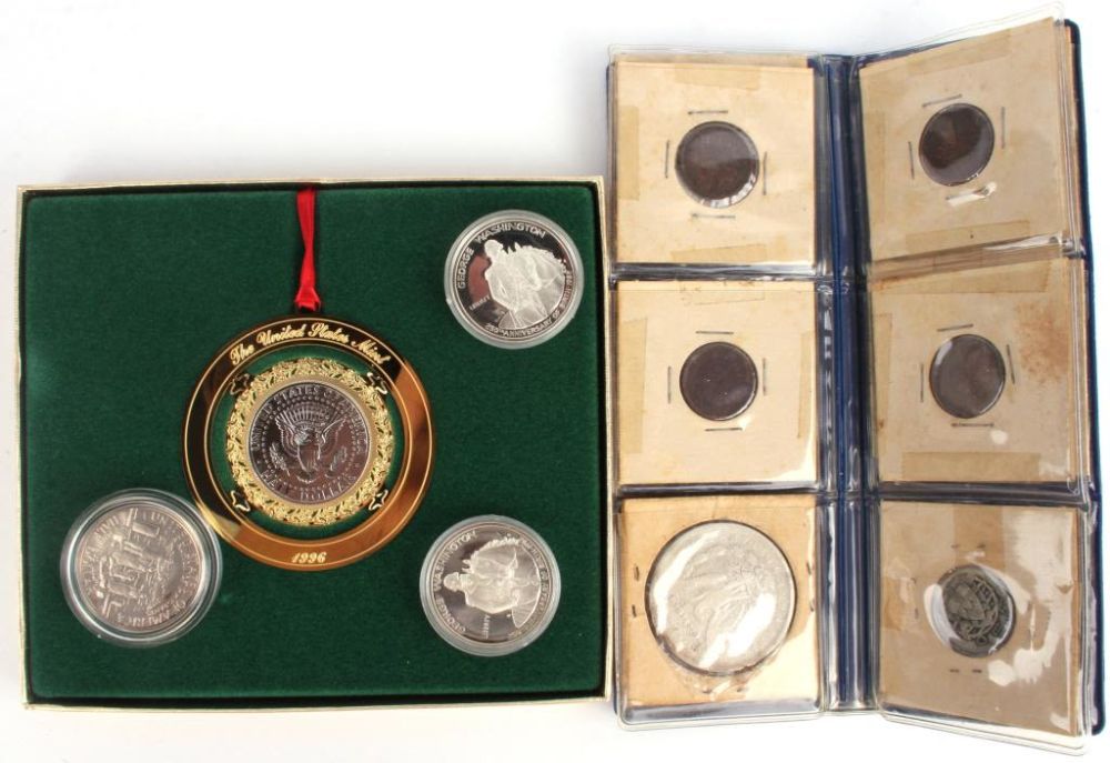 Lot 116245: ASSORTED US COINS, ORNAMENTS, & PROOFS - (16)