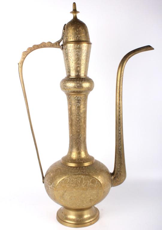 Lot 116255: BRASS 27" INDIAN DALLAH TEA / COFFEE POT- LARGE