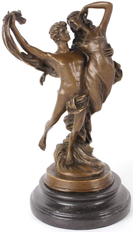 Lot 116261: CUPID PHYCHE EROS/APHRODITE VENUS BRONZE STATUE