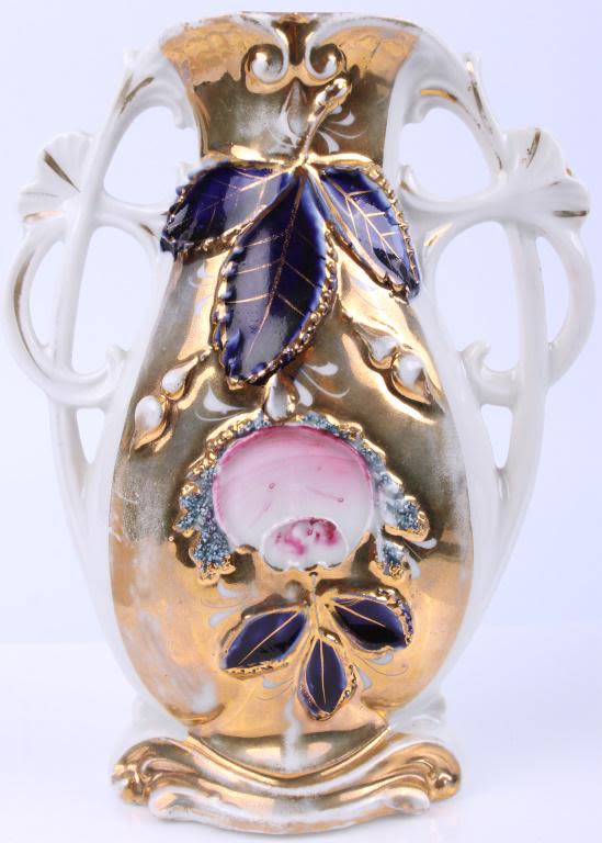 Lot 116275: GERMAN PORCELAIN AND ENAMEL VASE