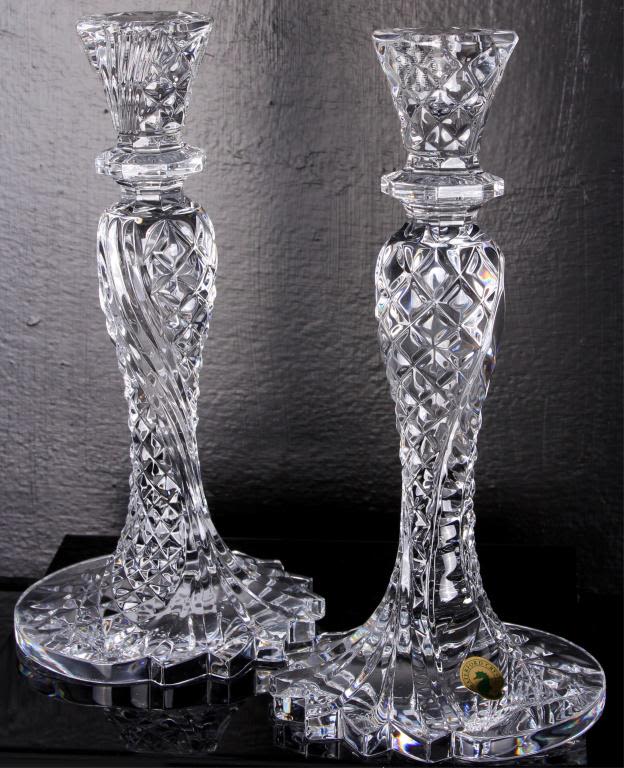 Lot 116286: WATERFORD CRYSTAL SEA JEWEL CANDLESTICK PAIR