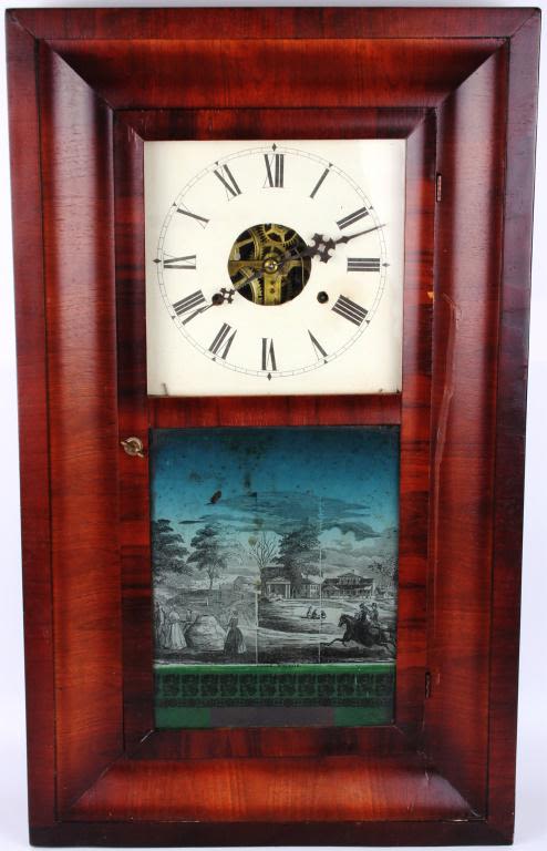 Lot 116351: RECTANGULAR WALL CLOCK WITH ILLUSTRATIONS OF PARIS