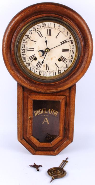 Lot 116352: VINTAGE R&A REGULATOR WALL CLOCK SIMON WITNER