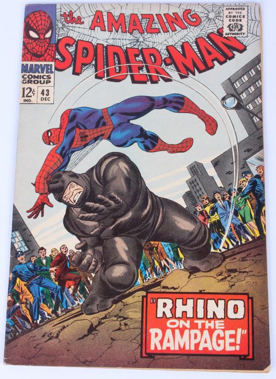 Lot 116385: AMAZING SPIDERMAN #43 -2ND MARY JANE, RHINO ORIGIN