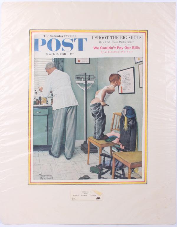 Lot 116386: ORIGINAL 1958 NORMAN ROCKWELL COVER