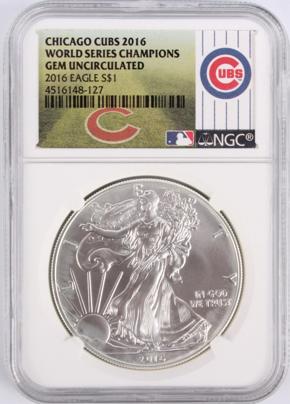 Lot 118201: .999 SILVER 2016 CHICAGO CLUBS EAGLE MINT COIN