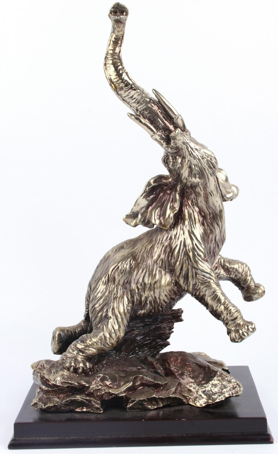 Lot 118232: SILVER ROARING ELEPHANT STATUE