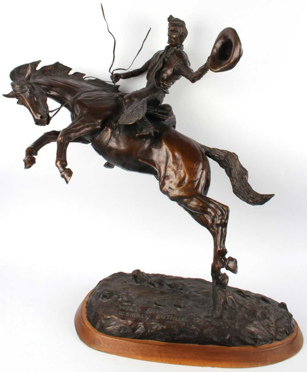 Lot 118234: SHIRLEY J BOTHUM "WILD RIDER" BRONZE SCULPTURE