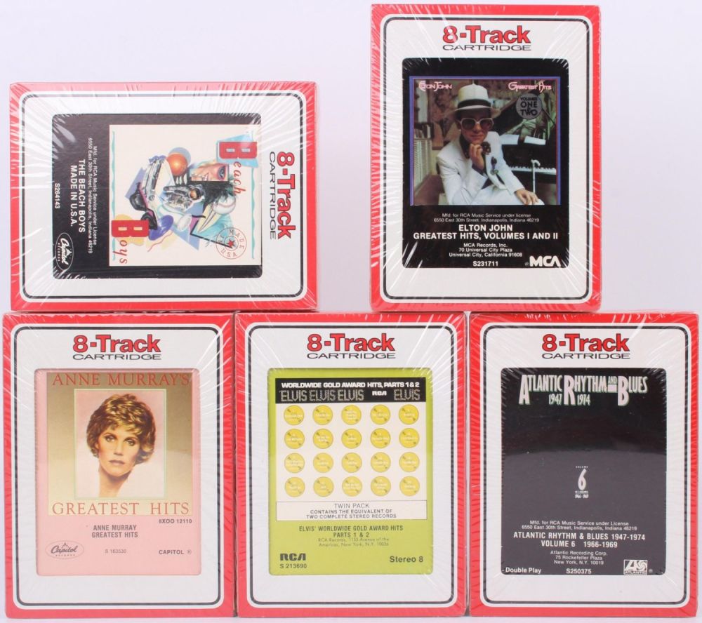 Lot 118247: UNOPENED CLASSIC ROCK 8 TRACK TAPES - LOT OF 5