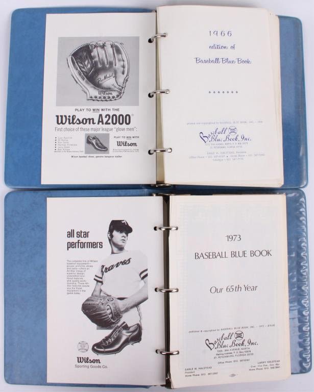 Lot 119256: BASEBALL BLUE BOOKS 1966 & 1973
