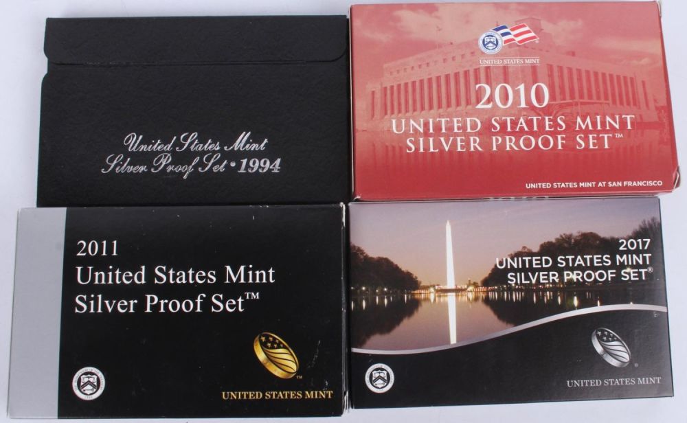Lot 121170: UNITED STATES MINT 90% SILVER PROOF SETS - 4