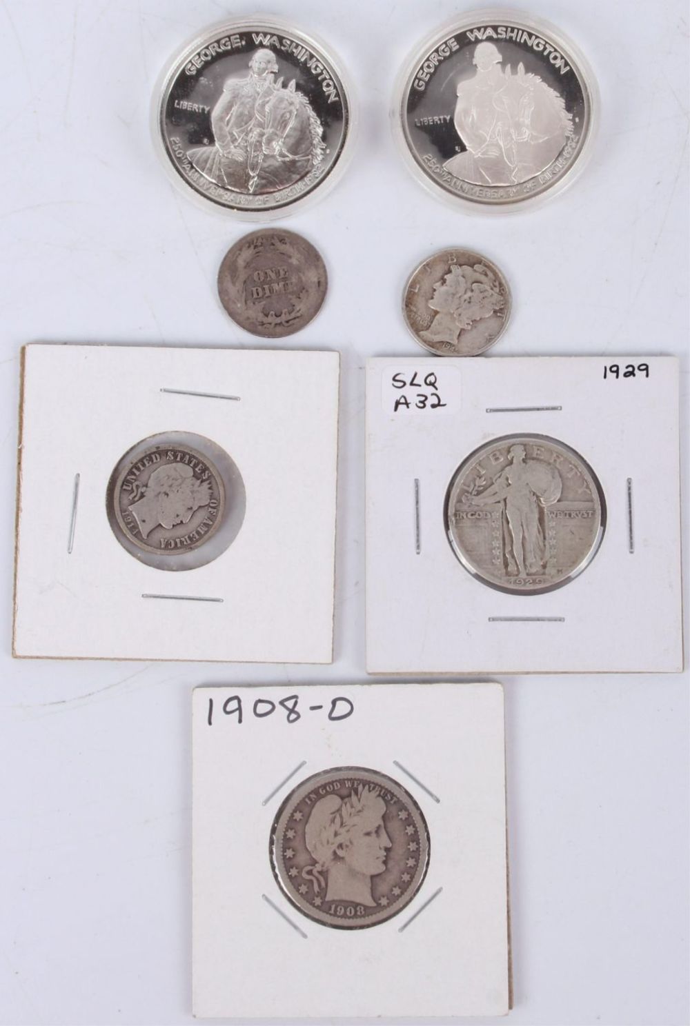 Lot 121189: 90% SILVER ASSORTED U.S. COINS - LOT OF 7