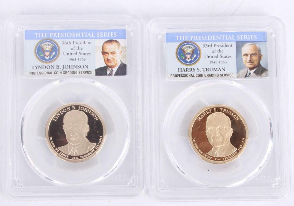 Lot 121210: JOHNSON & TRUMAN PRESIDENTIAL DOLLARS - LOT OF 2
