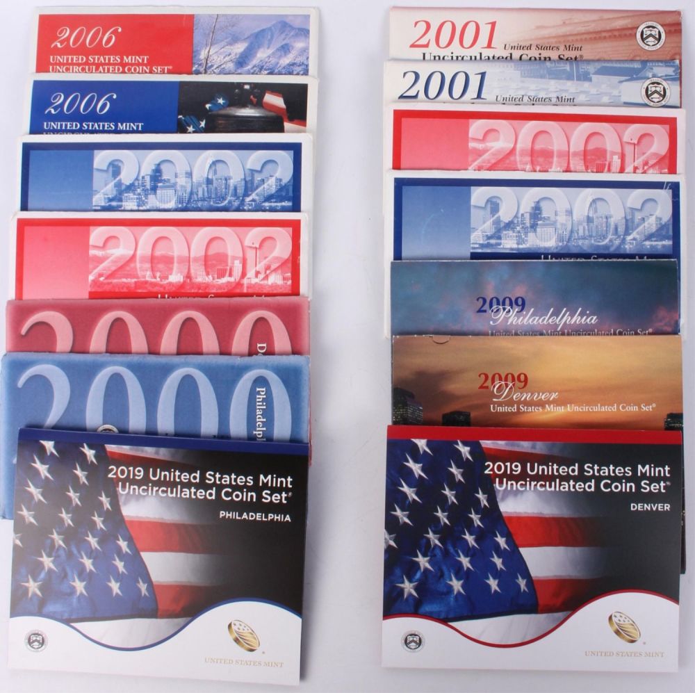 Lot 121217: UNITED STATES UNCIRCULATED COIN SETS - LOT OF 14