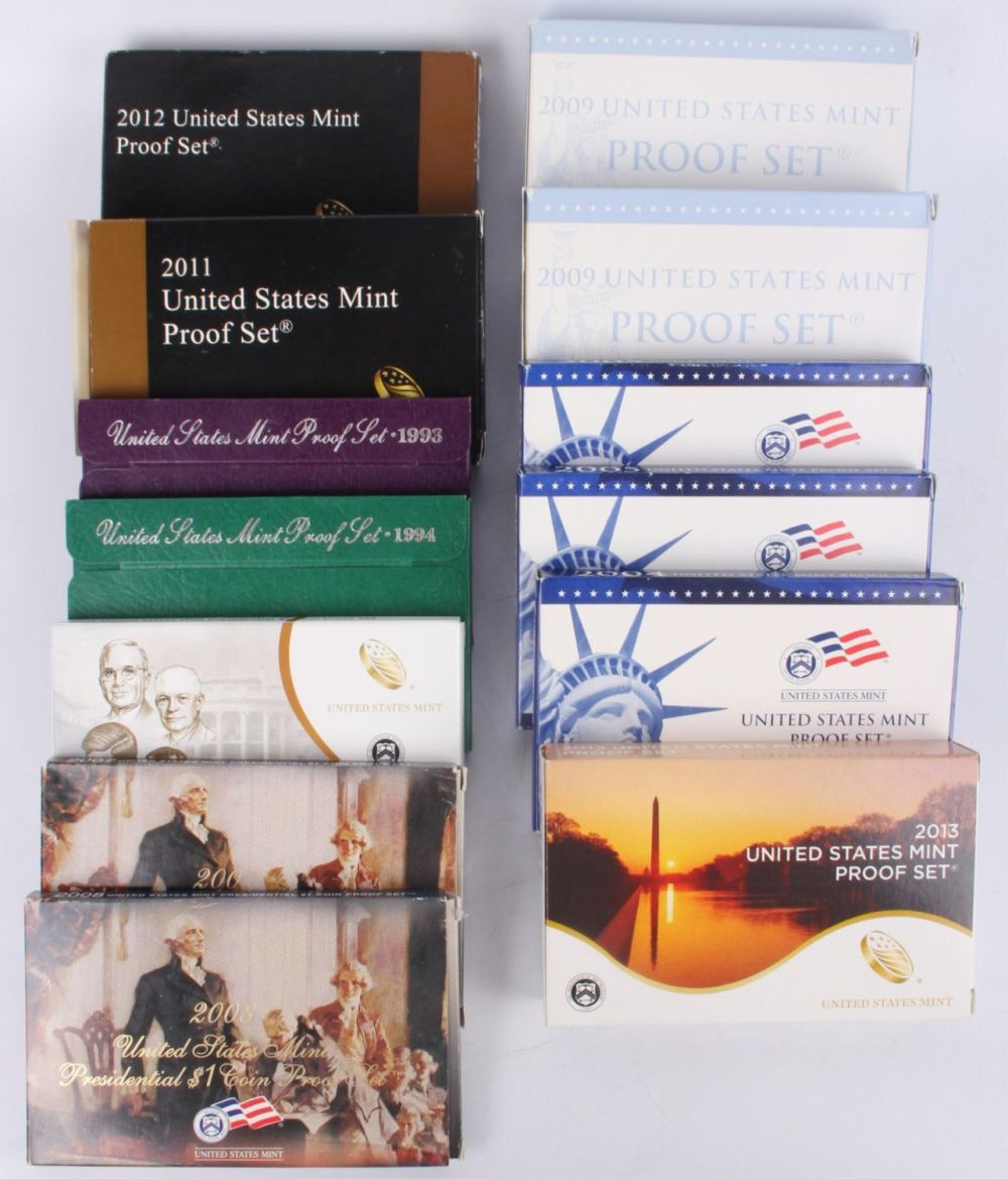 Lot 121246: UNITED STATES MINT PROOF & PRESIDENTIAL SETS - 13