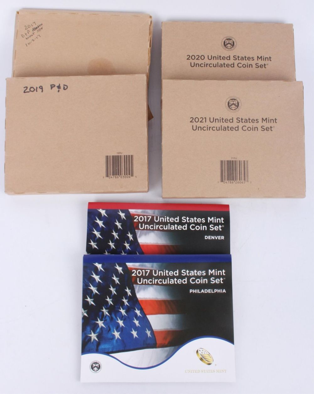 Lot 121249: UNITED STATES UNCIRCULATED COIN SETS - LOT OF 5