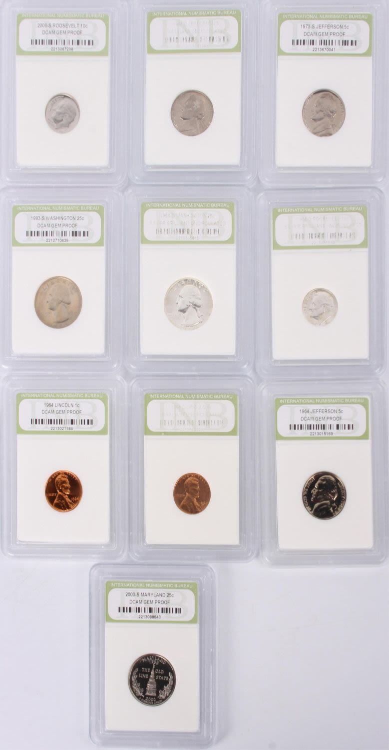 Lot 121251: ASSORTED SLABBED U.S. COINS - LOT OF 10