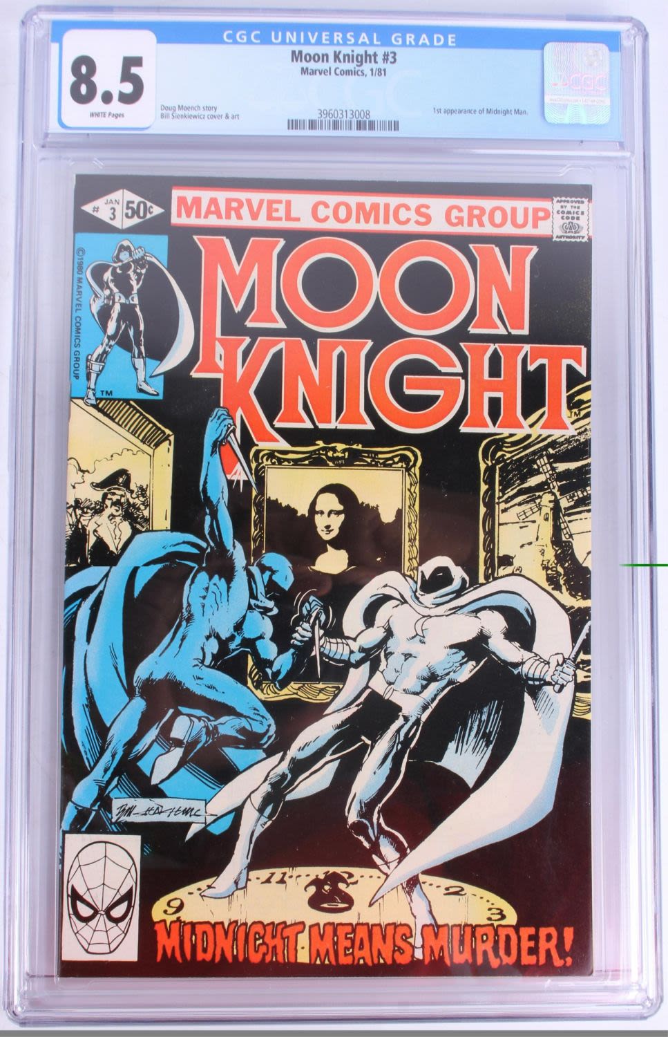 Lot 121262: MOON KNIGHT #3 CGC 8.5 - 1ST MIDNIGHT MAN