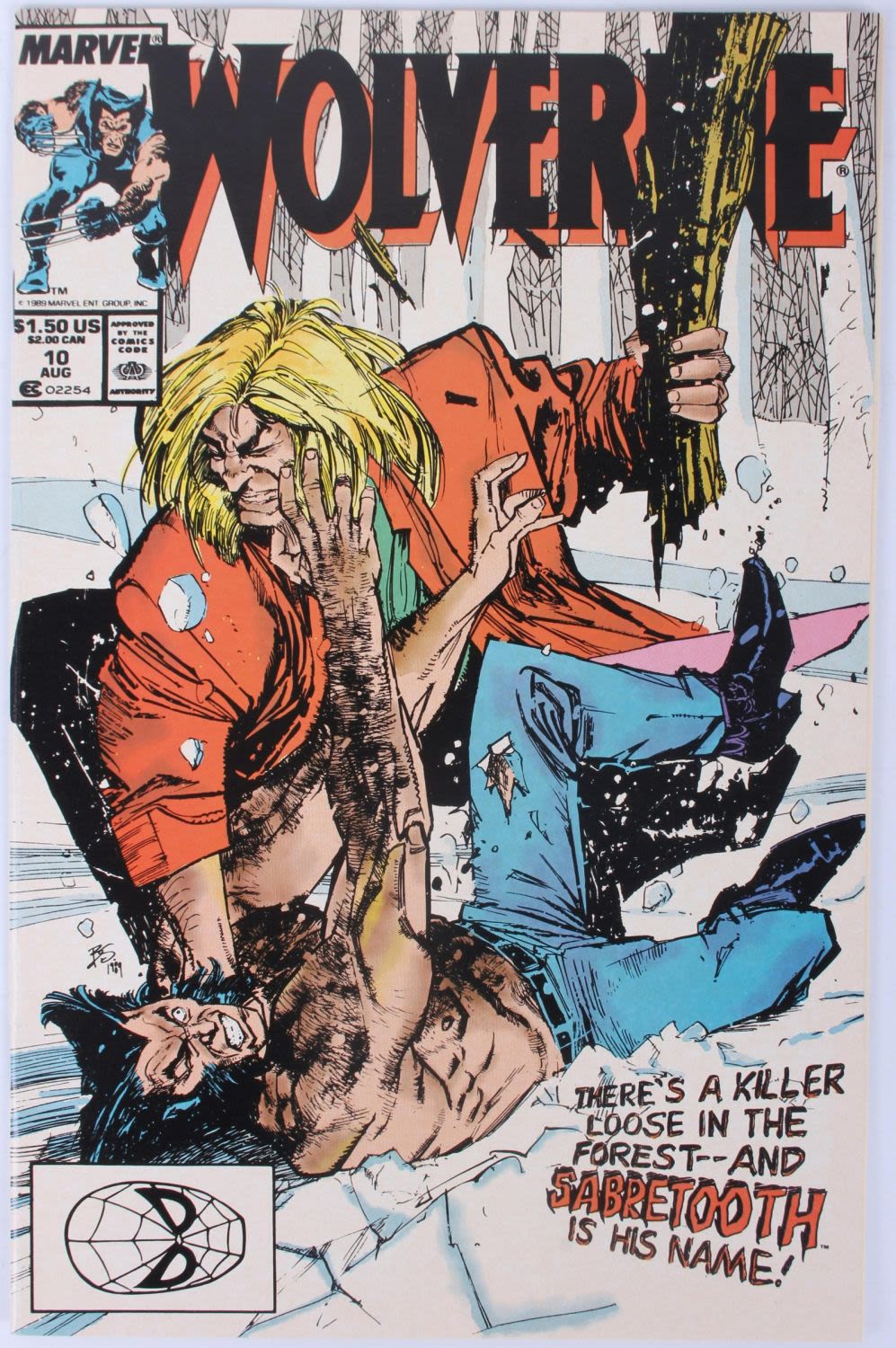 Lot 121265: WOLVERINE #10 VS SABRETOOTH KEY ISSUE GRADE 9.6