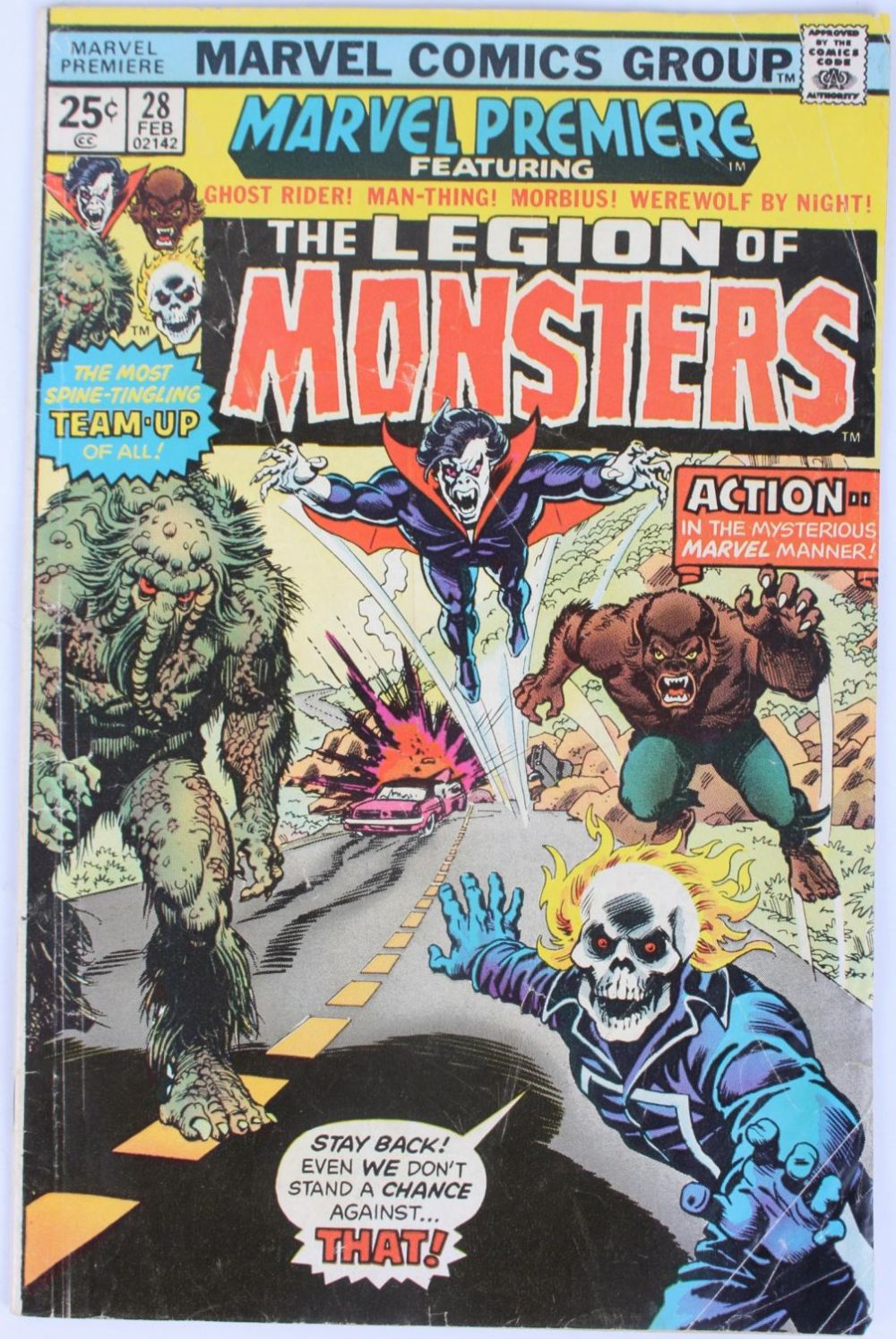 Lot 121273: MARVEL PREMIERE #28 - 1ST LEGION OF MONSTERS