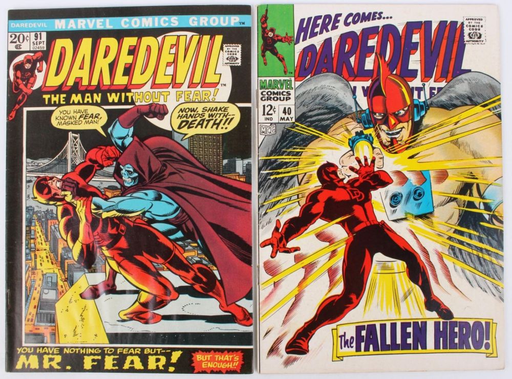 Lot 121274: DAREDEVIL #40 & #91 3RD MR. FEAR BY MARVEL COMICS