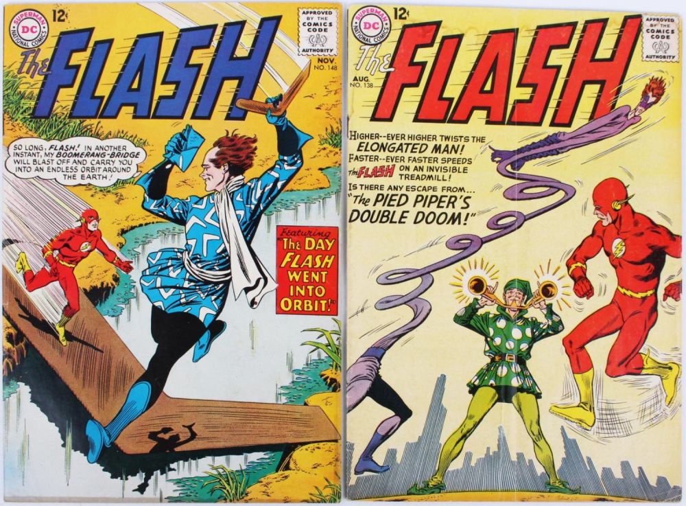 Lot 121276: THE FLASH COMIC BOOKS # 138 & 148 FROM 1963 & 1964