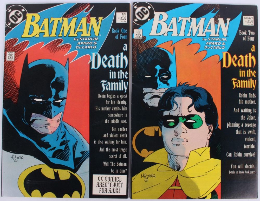 Lot 121277: BATMAN # 426 & #427 A DEATH IN THE FAMILY PT 1 & 2