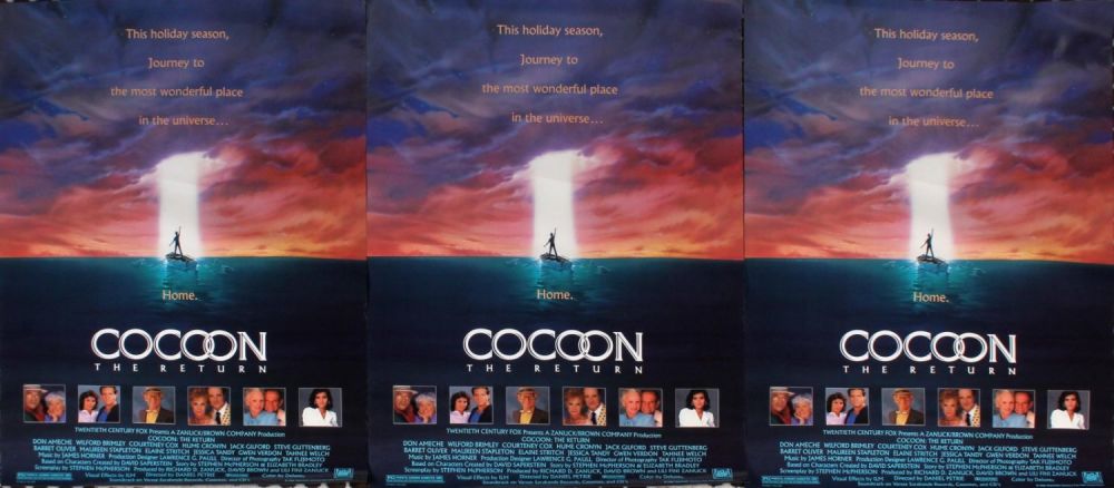 Lot 121287: 1988 COCOON THE RETURN ORIGINAL MOVIE POSTERS (3)