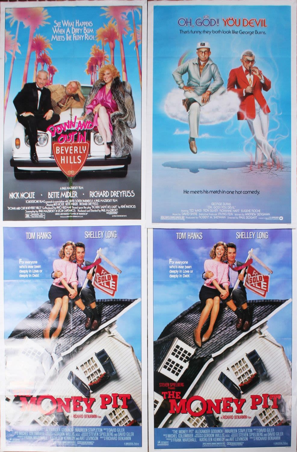 Lot 121290: ASSORTED COMEDIES ORIGINAL MOVIE POSTERS - (4)
