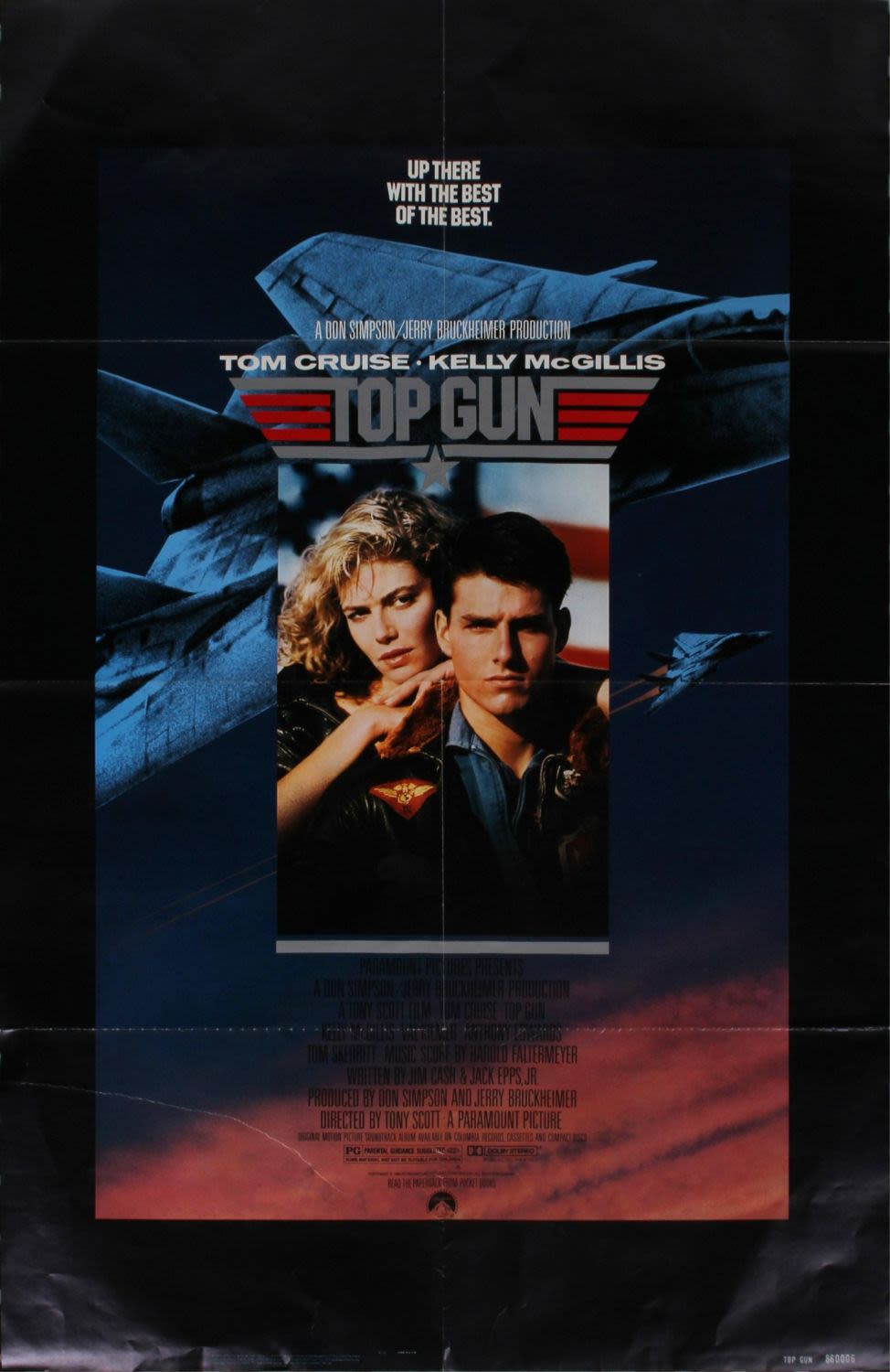 Lot 121294: 1986 TOP GUN TOM CRUISE ORIGINAL MOVIE POSTER