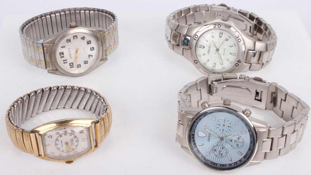Lot 121312: ASSORTED MEN'S WRISTWATCHES - GENEVA, GRUEN, ETC
