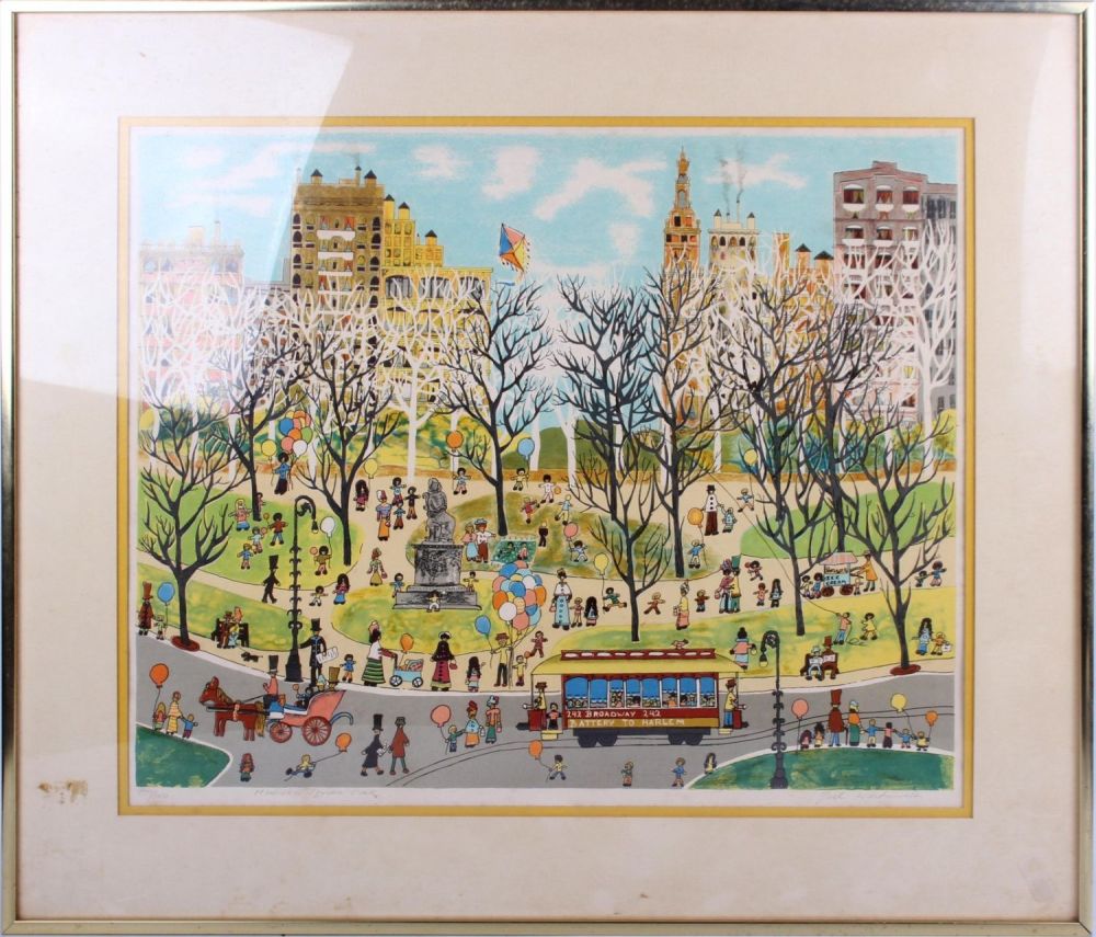 Lot 121326: LEE WEISSMILLER MADISON SQUARE PARK 139/300 PRINT