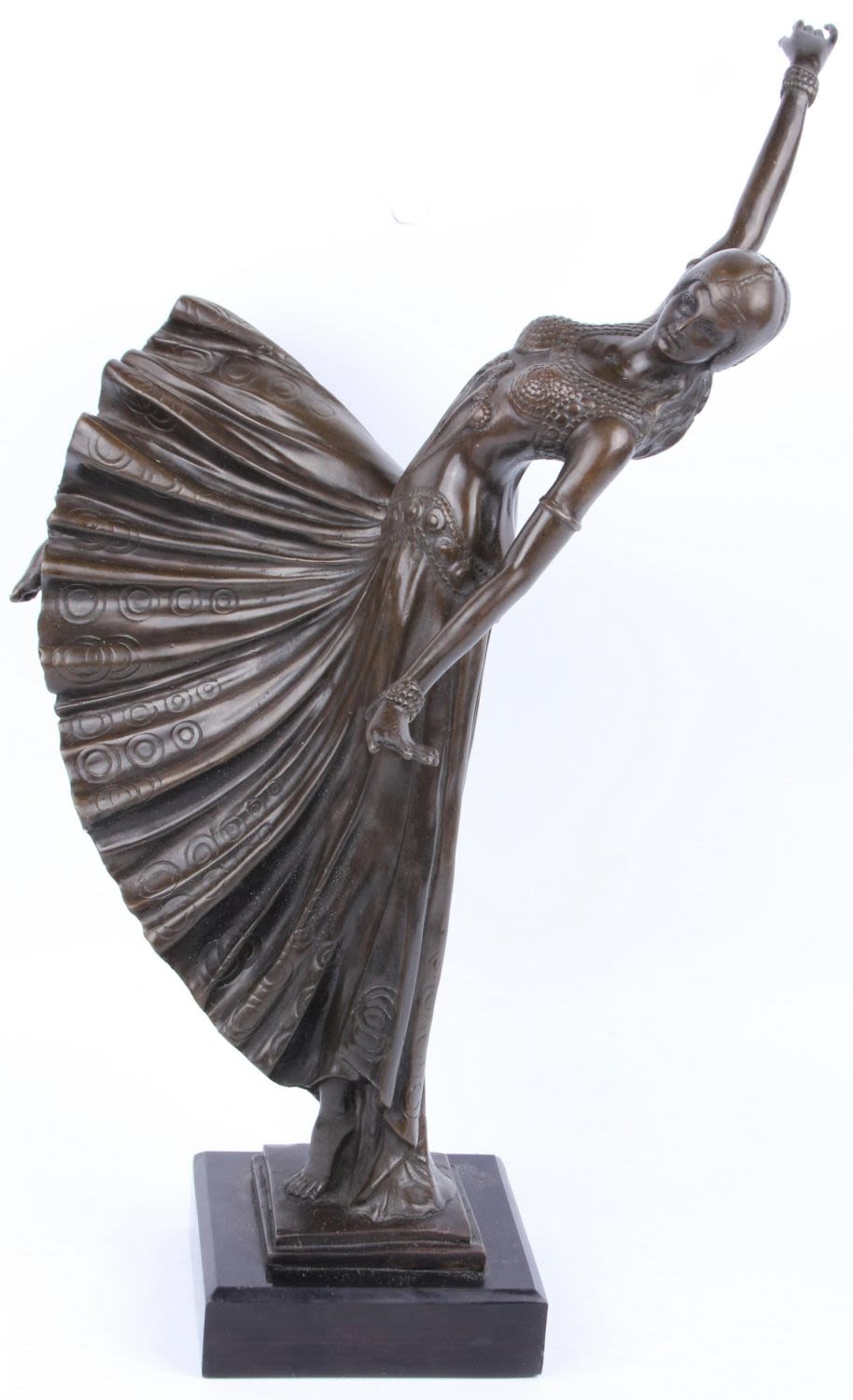 Lot 121336: DEMETRE C. DANCING GIRL BRONZE SCULPTURE STATUE