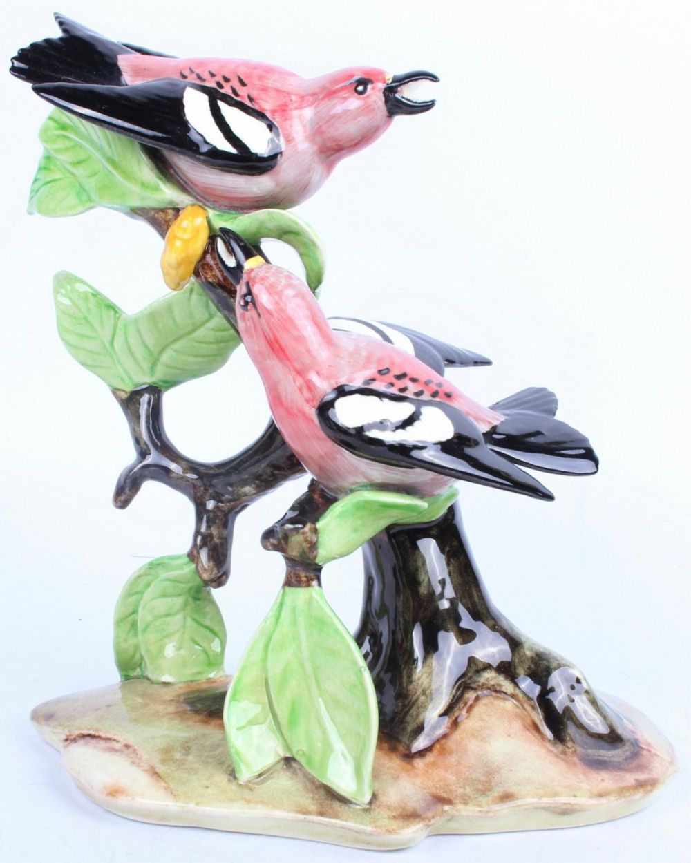 Lot 121340: RARE STANGL POTTERY BIRDS DBL WW CROSSBILL #3754