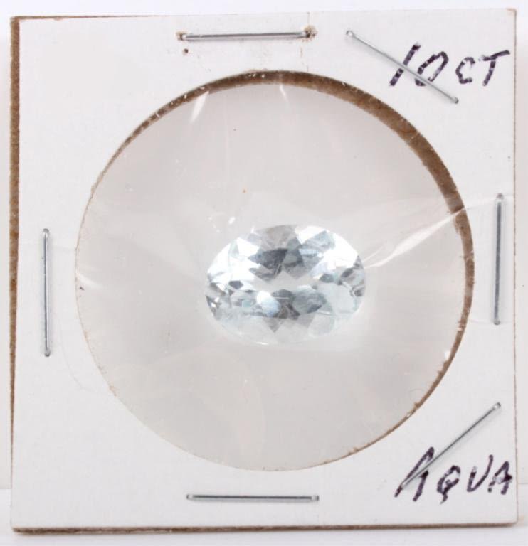 Lot 124155A: 10CT AQUAMARINE SEMI-PRECIOUS STONE
